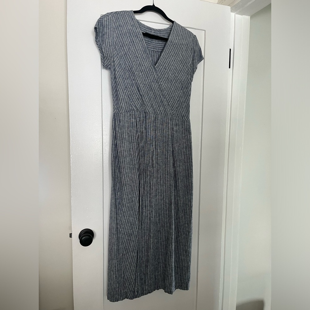 Banana Republic striped midi dress.